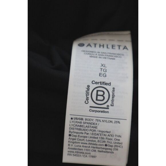Athleta 88373-00 Women's Sz XL Black Transcend Half Zip Long Sleeve Top - Picture 4 of 13